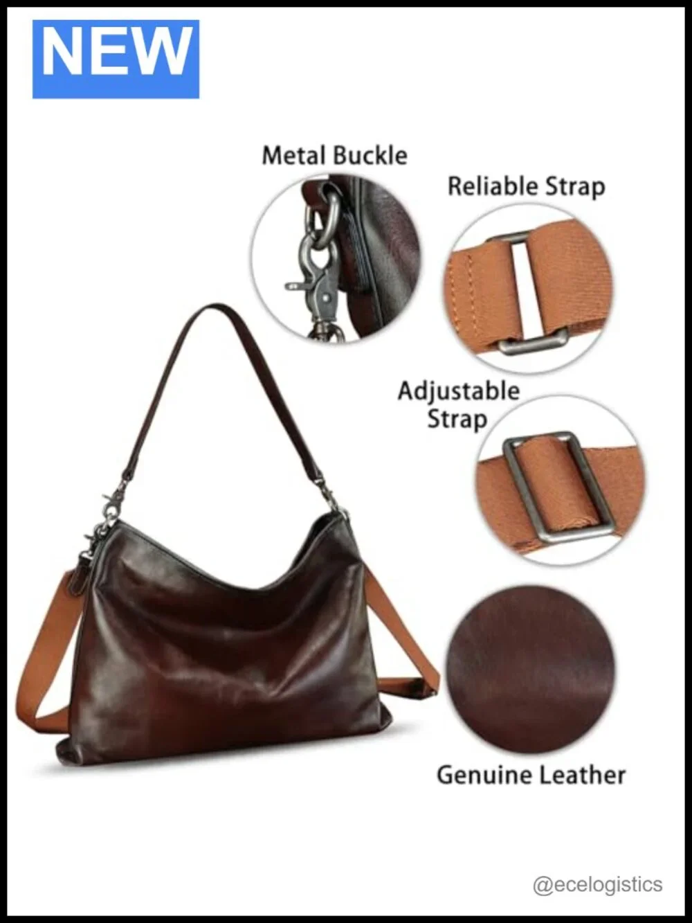 Genuine Leather Hobo Bag Women Tote Vintage Handmade Shoulder Satchel